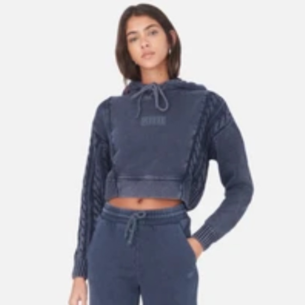 NWT Kith Sierra Cropped Hoodie - Navy